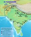 अशोकाच्या शिलालेखांचे वितरण हे आपल्याला अशोकाच्या राज्याचा विस्तार दाखवतात. पश्चिमेकडे ते त्याच्या समकालीन ग्रीक शहर अय् खानुमच्या सीमेवर असलेल्याकंदाहार येथेही सापडले आहेत. (तिथे ते ग्रीक व ॲरेमाइक मध्ये लिहिले गेले होते).